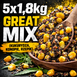 GREAT MIX - kukurydza, konopie, rzepik - 5x1,8kg